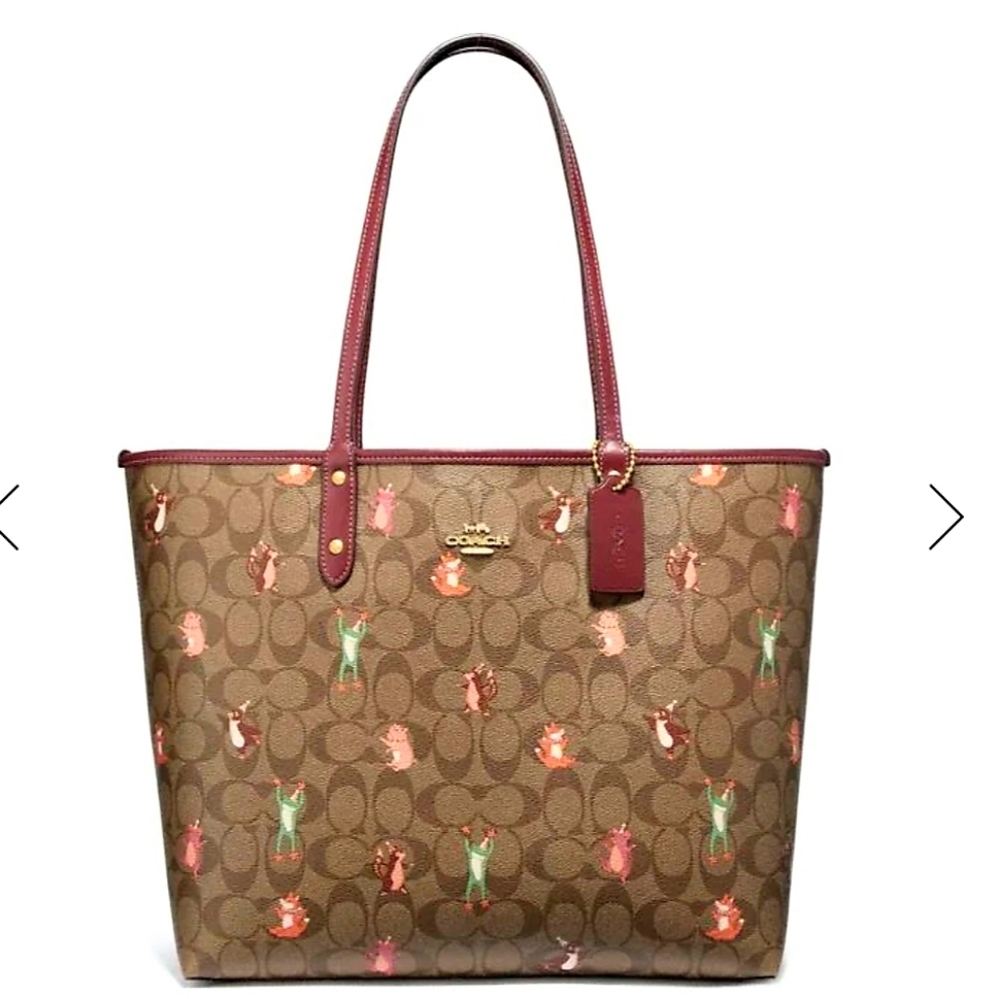 COACH SIGNATURE CANVAS RECERSIBLE CITY TOTE